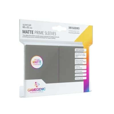 Gamegenic Matte Prime Sleeves: Dark Grey 100 image 0